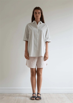 Cecilia poplin skjorte Soft Mint Stripe Studio Feder